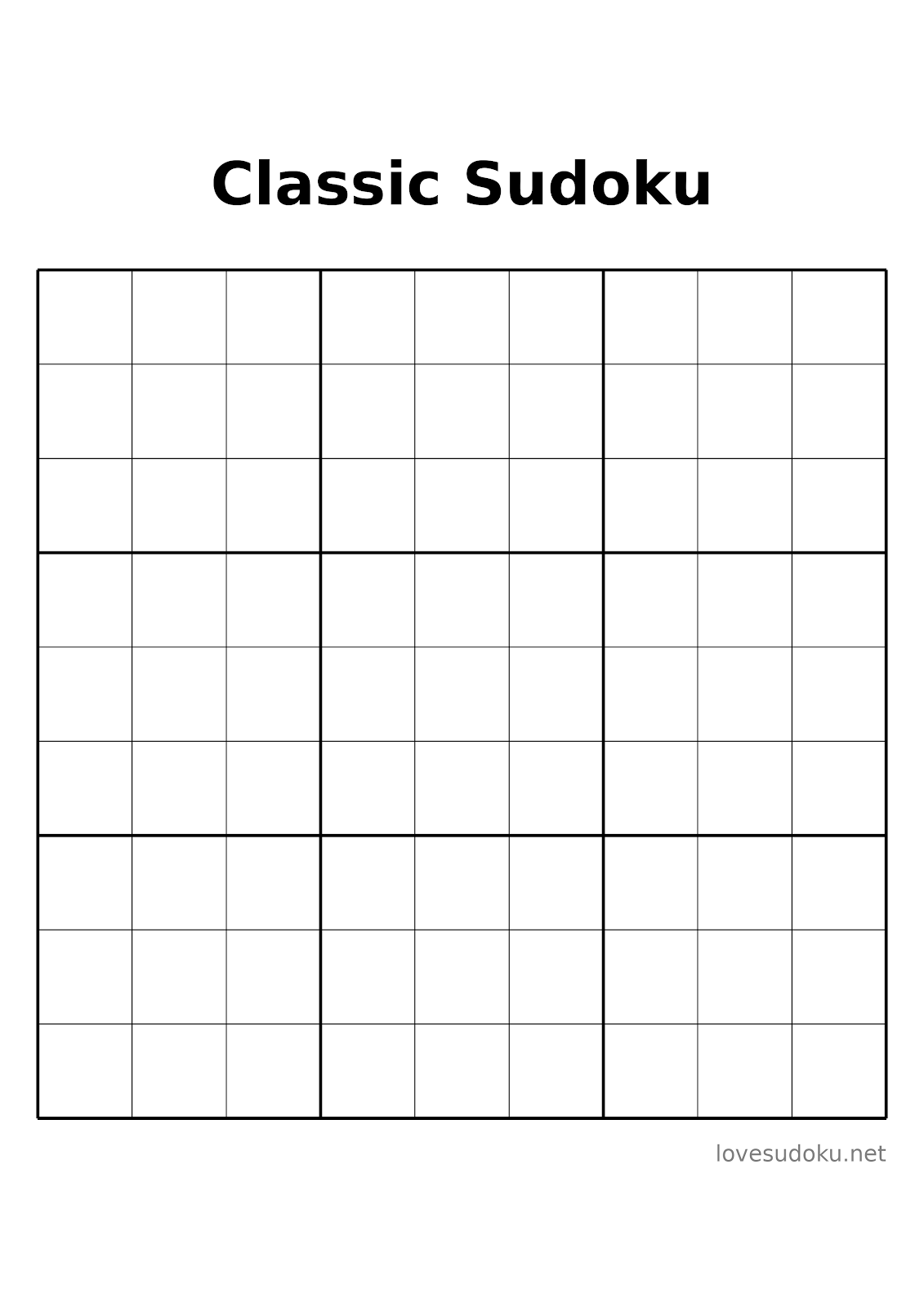 empty sudoku